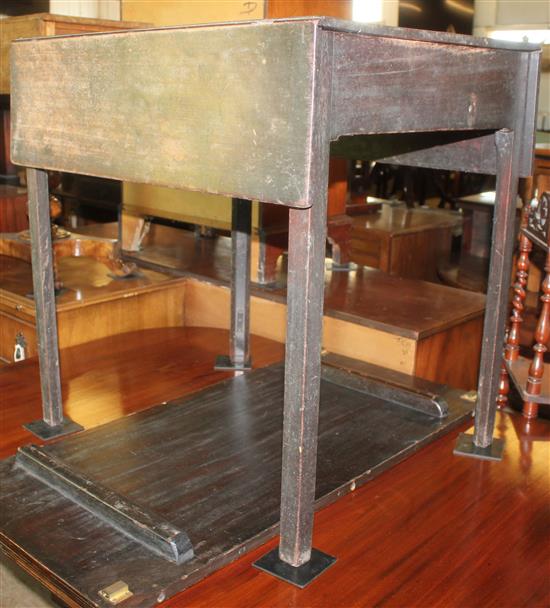 Oak 1 drawer drop flap table